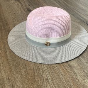 Pink & Grey Sun hat